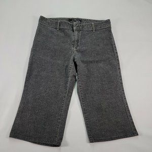 Theory Black Rinsed Denim Stretch Low Rise Y2K Classic Skimmer